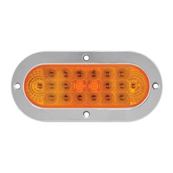 GG77030 - OVAL LOW PROFILE SPYDER AM/ AM LED W/CR. RIM & PIGTAIL