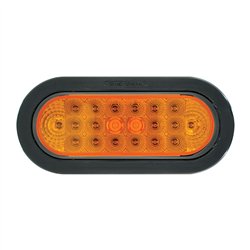 GG77040 - OVAL LOW PROFILE SPYDER AM/ AM LED W/GROMMET & PIGTAIL