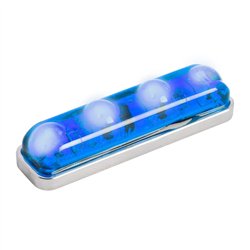 GG77141 - SMALL RECT. BLUE/BLUE 4 LED SEALED LIGHT