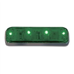 GG77142 - SMALL RECT. GREEN/GREEN 4 LED SEALED LIGHT