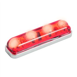 GG77143 - SMALL RECT. RED/RED 4 LED MARKER LIGHT