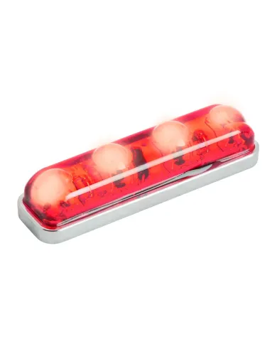 GG77143 - SMALL RECT. RED/RED 4 LED MARKER LIGHT