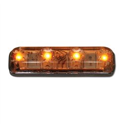 GG77145 - SMALL RECT. AMBER/CLEAR 4-LED MARKER LIGHT