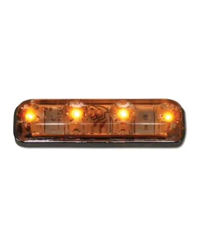 GG77145 - SMALL RECT. AMBER/CLEAR 4-LED MARKER LIGHT