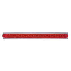 UP20856-17-5/16" Stainless Reflector Light Bracket With 23 LED 17-1/4" Reflector Light Bar - Red LED/Red Lens