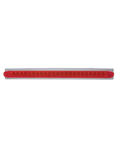 UP20856-17-5/16" Stainless Reflector Light Bracket With 23 LED 17-1/4" Reflector Light Bar - Red LED/Red Lens