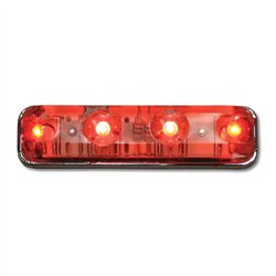 GG77148 - SMALL RECT. RED/CLEAR 4-LED MARKER LIGHT