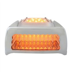 GG77235 - SPYDER AMBER/CLEAR 42-LED TURN SIGNAL LIGHT W/ CR. PL. COVER