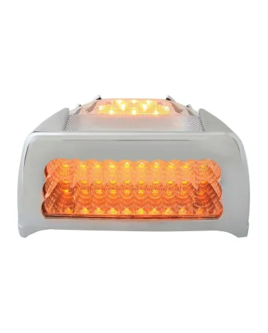 GG77235 - SPYDER AMBER/CLEAR 42-LED TURN SIGNAL LIGHT W/ CR. PL. COVER
