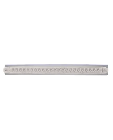 UP20858-17-5/16" SS Reflector Light Bracket With 23 LED 17-1/4" Reflector Light Bar -Red LED/Clear Lens