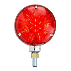 GG77611 - 4" DOUBLE FACE STAR AMBER/RED LED LIGHT 24 LED/SIDE