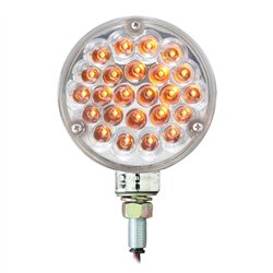 GG78355 - 4" PEARL 1 FACE AMBER/CLEAR 24-LED LIGHT