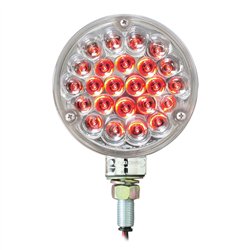 GG78356 - 4" PEARL 1 FACE RED/CLEAR 24-LED LIGHT