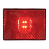 GG78381 - RECT. STUD MOUNT RED LED MARKER LIGHT W/REFLECTOR