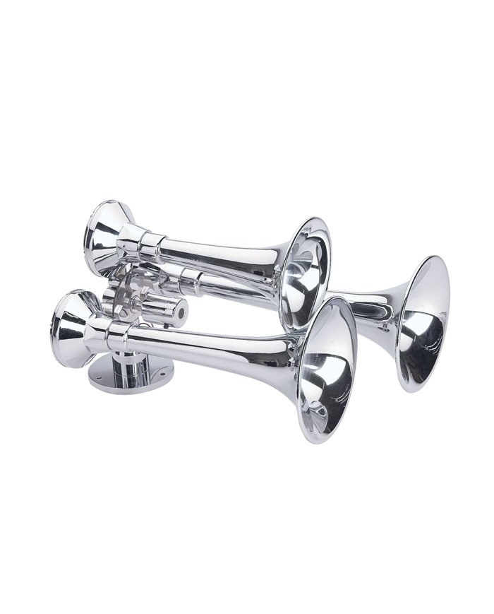 UP46120 3 Trumpet "Deluxe" Chrome Train Horn