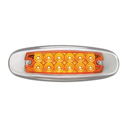 GG78565 - ULTRA THIN SPYDER AMBER/AMBER 12-LED MARKER LIGHT W/S.S. RIM