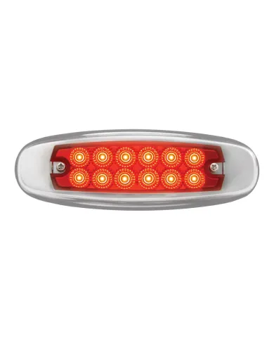 GG78567 - ULTRA THIN SPYDER RED/RED 12-LED MARKER LIGHT W/S.S. RIM