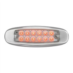 GG78568 - ULTRA THIN SPYDER RED/CLEAR 12-LED MARKER LIGHT W/S.S. RIM