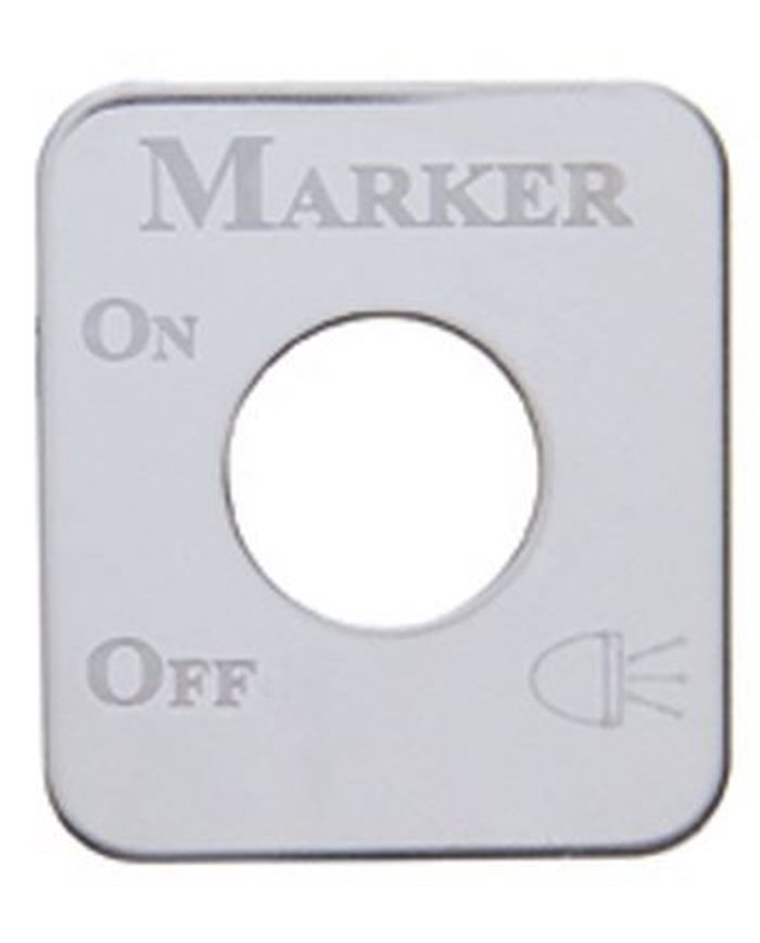 UP48264 Stainless Steel Switch Name Plate For Kenworth Marker Light