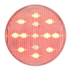 GG79318 - 2.5" FLEET RED/CLEAR 13 LED SEALED LIGHT