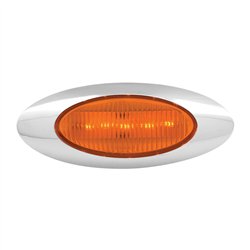 GG79460 - Y2K AMBER PLUG IN MARKER LIGHT W/ CR. PLASTIC BEZEL