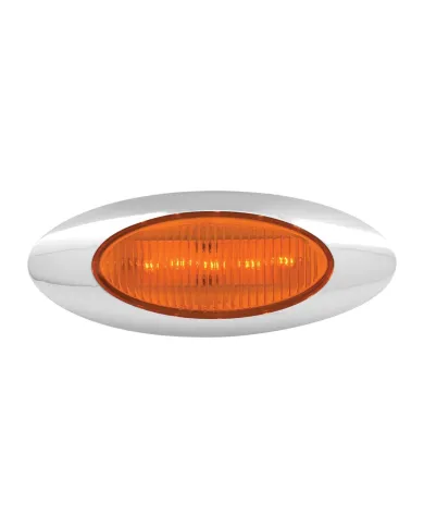 GG79460 - Y2K AMBER PLUG IN MARKER LIGHT W/ CR. PLASTIC BEZEL