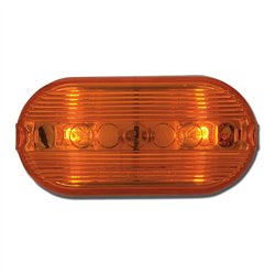 GG80241 - AMBER OBLONG MARKER LIGHT W/WHITE BASE