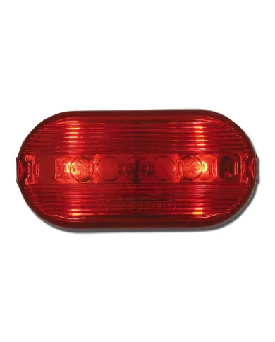 GG80244 - RED OBLONG MARKER LIGHT W/WHITE BASE