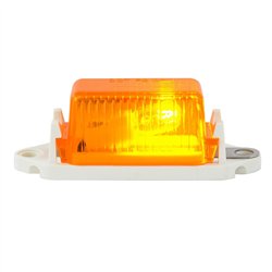 GG80251 - AMBER MINI MARKER LIGHT W/ WHITE BASE