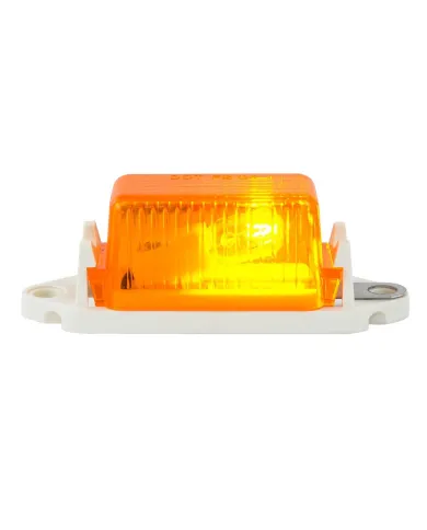 GG80251 - AMBER MINI MARKER LIGHT W/ WHITE BASE