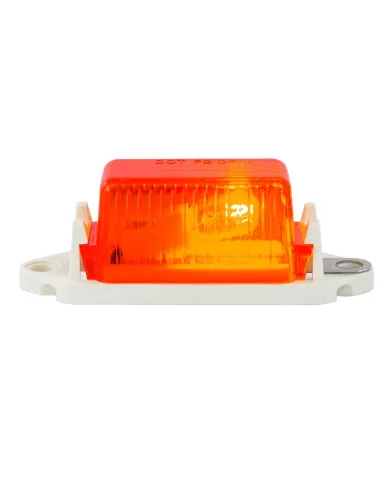 GG80254 - MINI RECT. RED MARKER LIGHT W/ WHITE BASE