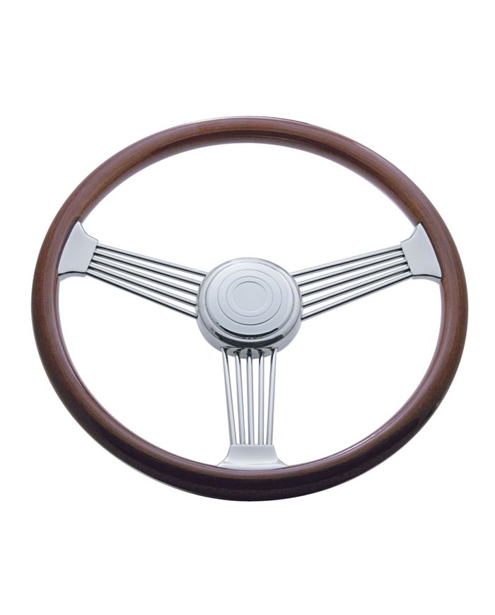 UP88110 18" Banjo Steering Wheel With Hub & Horn Button Kit For