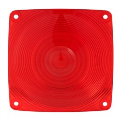 GG80352 - RED PLASTIC LENS FOR SQUARE COMBINATION LIGHT