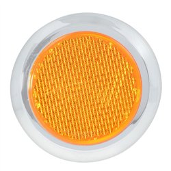 GG80831 - 2-1/8" AMBER STICK-ON REFLECTOR W/CR. RIM