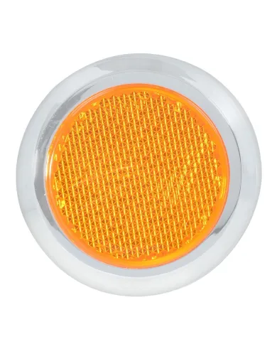 GG80831 - 2-1/8" AMBER STICK-ON REFLECTOR W/CR. RIM