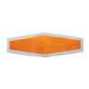 GG80861 - AMBER 1-3/4"X5-1/2" STICK-ON REFLECTOR W/CR. RIM