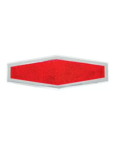 GG80864 - RED 1-3/4"X5-1/2" STICK-ON REFLECTOR W/CR. RIM