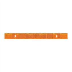GG80865 - AMBER REFLECTOR STRIP W/ 2 MOUNTING HOLES 12"L X 1"W