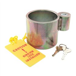 GG81462 - STEEL KING PIN LOCK W/CAUTION TAG