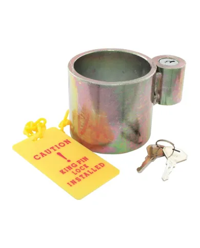 GG81462 - STEEL KING PIN LOCK W/CAUTION TAG