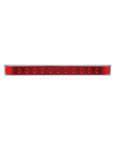 UP20902-17-5/16" Stainless Light Bracket With 11 LED 17" Light Bar - Red LED/Red Lens