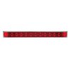 UP20902-17-5/16" Stainless Light Bracket With 11 LED 17" Light Bar - Red LED/Red Lens