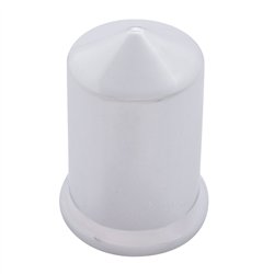 UP10011-1-1/2" X 3" Chrome Plastic Pointed Nut Covers - Push-On (20-Pack)