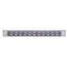 UP20903-17-5/16" Stainless Light Bracket With 11 LED 17" Light Bar - Amber LED/Clear Lens