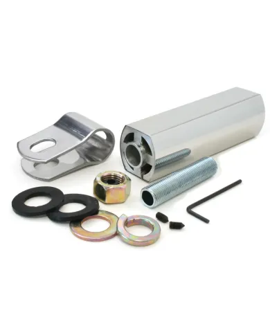GG81961 - 6" L ALUM. W/S.S. EXTENSION S.S. MIRROR ARM CLAMP & HW