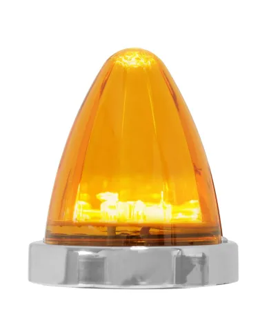 GG81978 - AMBER/AMBER WATERMELON SURFACE MOUNT 19LED LIGHT W/S.S. BEZEL