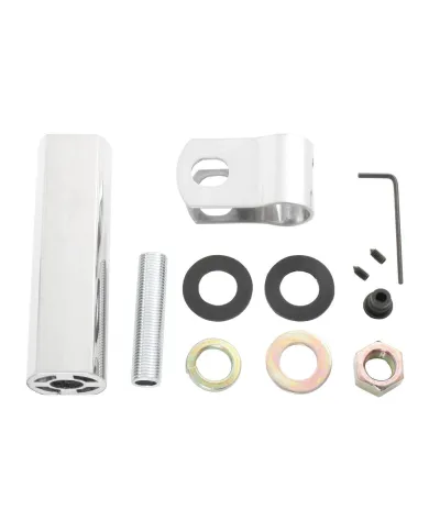 GG82005 - 4" L ALUM. W/S.S. EXTENSION S.S. MIRROR ARM CLAMP & HW