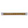UP20905-17-5/16" Stainless Light Bracket With 11 LED 17" Light Bar & Bezel - Amber LED/Amber Lens