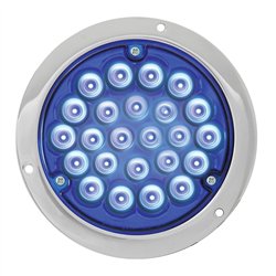 GG82271 - 4" PEARL BLUE 24 LED LIGHT W/ CR. DIE CAST HOUSING