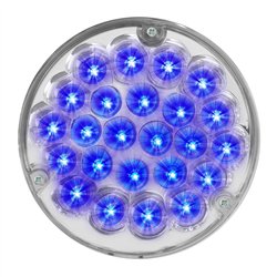 GG82277 - 4" PEARL BLUE/CLEAR 24 LED W/ CR. DIE CAST HOUSING
